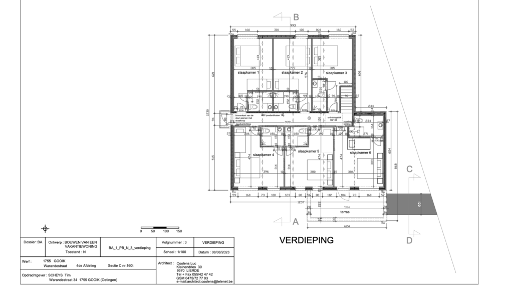 Grondplan 1e verdieping